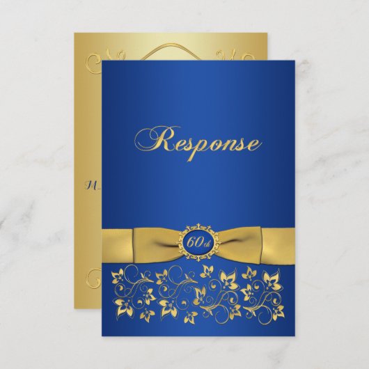 GEDRUKTE LINTEN Fantasie Vorm 60-jarig jubileum RS Kaart (Voorkant / Achterkant)