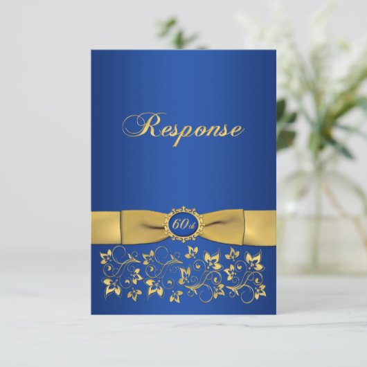 GEDRUKTE LINTEN Fantasie Vorm 60ste Verjaardag RSV Kaart (Staand voorkant)