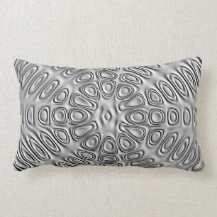 Gedrukte look Silver Grey Metal Sand Flower Kussen