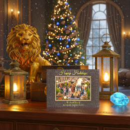 Gedrukte namaak bruine alligator textuur foto feestdagenkaart