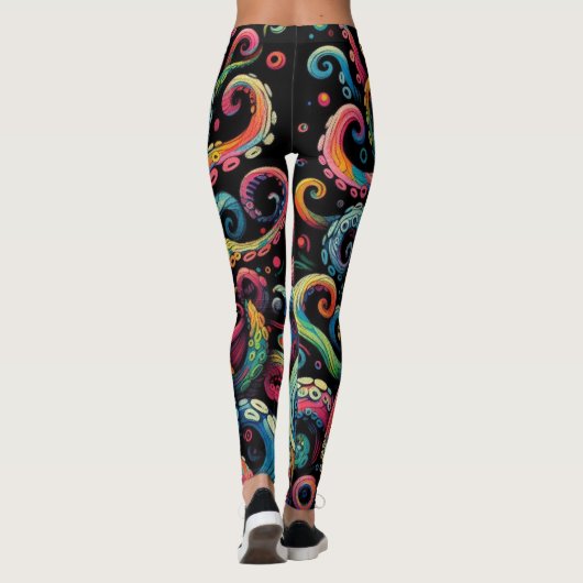 Gedrukte Octopus Arm Leggings (Achterkant)
