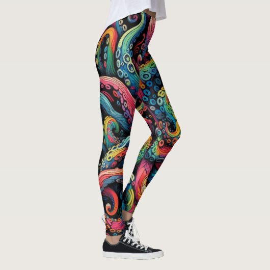 Gedrukte Octopus Arm Leggings (Rechts)