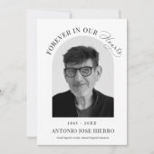 Gedrukte of digitale herdenkingsdienst bedankkaart kaart (Voorkant)