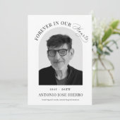 Gedrukte of digitale herdenkingsdienst bedankkaart kaart (Staand voorkant)