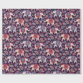 Gedrukte olifant cadeaupapier (Vlak)