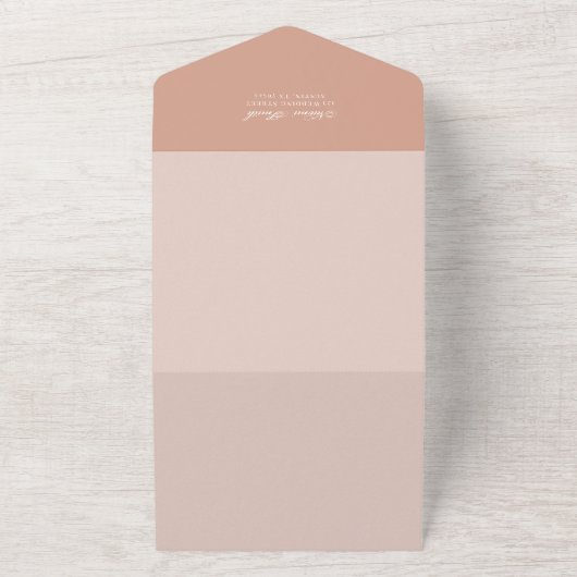 Gedrukte overlay Weddenschap in één uitnodiging (Buitenkant)