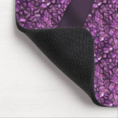 Gedrukte Paarse Gem Stones & Heart Jewel Muismat (Hoek)