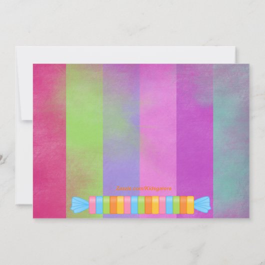 Gedrukte partijen Snoep Sweet 16 Uitnodiging (Achterkant)