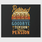 Gedrukte pensionering Afscheid Hallo Pensioen Cadeaupapier (Vlak)