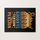 Gedrukte pensionering Afscheid Hallo Pensioen Legpuzzel (Horizontaal)