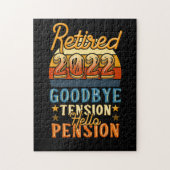 Gedrukte pensionering Afscheid Hallo Pensioen Legpuzzel (Verticaal)