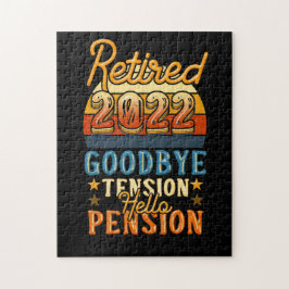 Gedrukte pensionering Afscheid Hallo Pensioen Legpuzzel