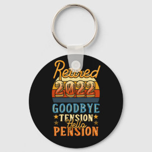 Gedrukte pensionering Afscheid Hallo Pensioen Sleutelhanger