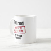 Gedrukte politieman koffiemok (Voorkant links)