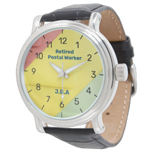 Gedrukte Postal Worker Watch Persoonlijke naam Horloge