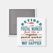 Gedrukte postbediende Happy Funny Mailman Magneet (Voorkant / Achterkant)