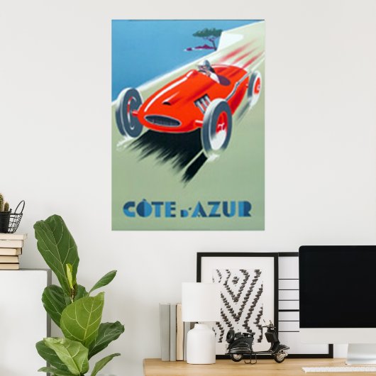 Gedrukte posters van Cote d'Azur Art Deco (Thuiskantoor)