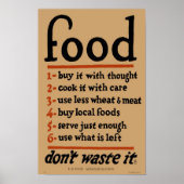  gedrukte Posters voor VOEDSELS - Wereldoorlog I (Voorkant)