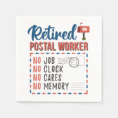 Gedrukte postwerker Brief koeriersdienst Pensioenr Servet (Voorkant)