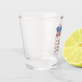 Gedrukte postwerker Brief koeriersdienst Pensioenr Shot Glas (Links)