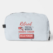Gedrukte postwerknemer Afscheid pensioen Toilettasje (Voorkant)