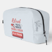 Gedrukte postwerknemer Afscheid pensioen Toilettasje (Rechterhoek)