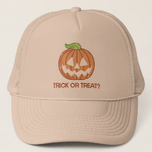 Gedrukte Rhinestone Pumpkin-Trick or treat Trucker Pet