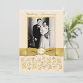 GEDRUKTE RIBBON 60th Jubileum Invite Kaart (Staand voorkant)