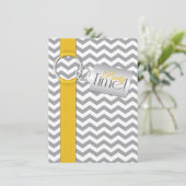 GEDRUKTE RIBBON Gold Grey White 21e verjaardag Kaart (Staand voorkant)