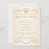 GEDRUKTE RIBBON Scallop Edged Heilige Communfoto Kaart (Achterkant)