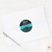 GEDRUKTE RIBBON Zebra Sweet 16 Sticker (Envelop)