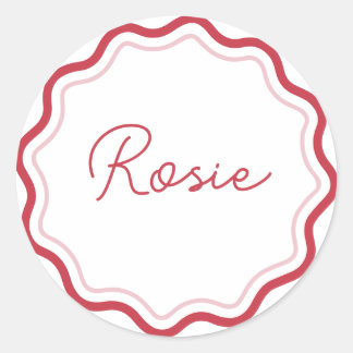 Gedrukte ronde stickers met eigen ontwerp golvende