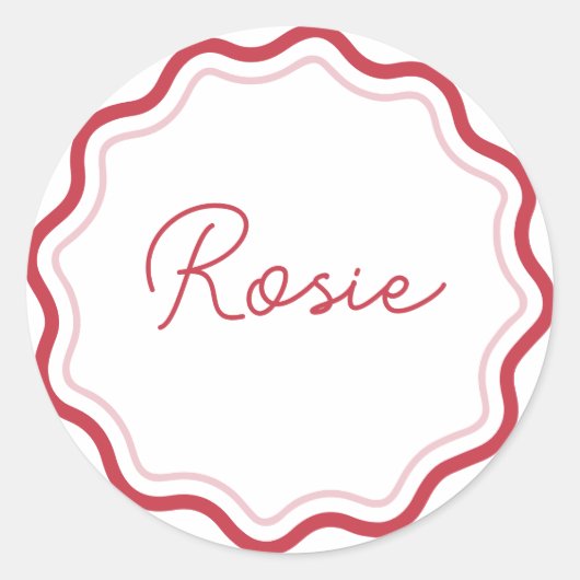 Gedrukte ronde stickers met persoonlijke golvende (Voorkant)