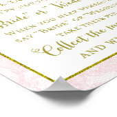 Gedrukte Roze Zwaan Bruidsdouche Spel Poster (Hoek)