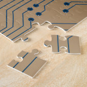 Gedrukte schakelkaart Elektronica koperen monogram Legpuzzel (Zijkant)