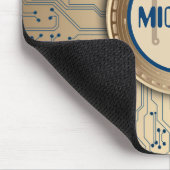 Gedrukte schakelkaart Elektronica koperen monogram Muismat (Hoek)