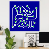 Gedrukte schakelkaart poster (Thuiskantoor)