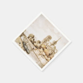 Gedrukte servetten van de Notre Dame kathedraal (Hoek)