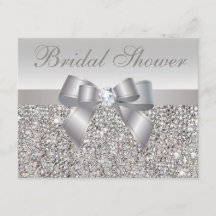 Gedrukte Silver Sequins Bow & Diamond Vrijgezellen