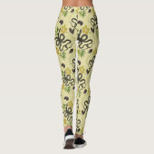 Gedrukte slangen en bloemen leggings (Achterkant)