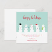 Gedrukte Snowmen Business Holiday-kaarten Feestdagenkaart (Voorkant / Achterkant)
