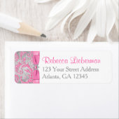 GEDRUKTE strik Winter Wonderland retour adres labe Etiket (Insitu)