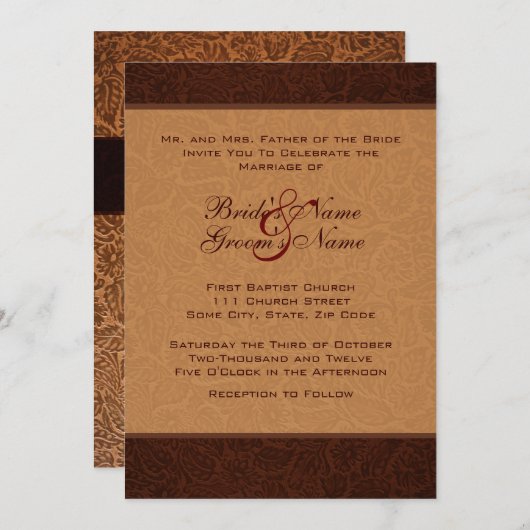 Gedrukte uitnodiging tot weduwen van leder (Voorkant / Achterkant)