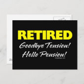 Gedrukte Vaarwel Tensie Briefkaart (Voorkant / Achterkant)