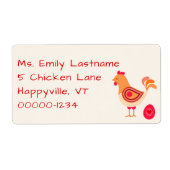 Gedrukte verzendlabels voor kippen en eieren etiket (Voorkant)