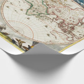 Gedrukte Vintagekaart Cadeaupapier (Hoek)