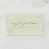 Gedrukte Waterverf Texture Green Visitekaartje (Voorkant)