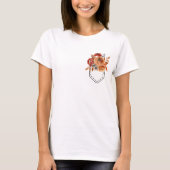 Gedrukte zak met herfstbloemen t-shirt (Voorkant)