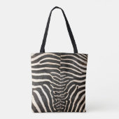Gedrukte Zebra Verbergen Canvas tas, zwart/wit Tote Bag (Achterkant)