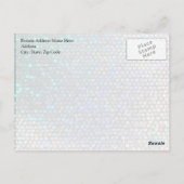 Gedrukte zilverband briefkaart (Achterkant)